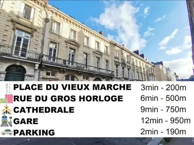 Plan de l'établissement Le Palm ✧ Duplex centre historique Rouen
