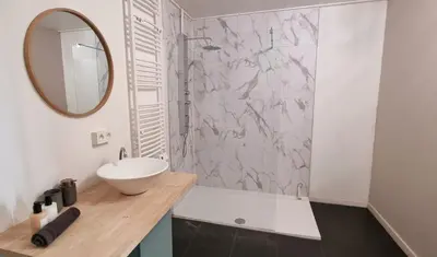 Salle de bains dans l'établissement Gite Haras du Bois de Formerie