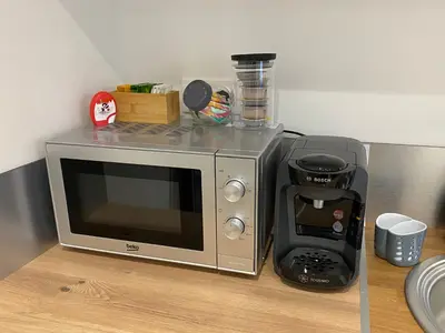 Cuisine ou kitchenette dans l'établissement Vernon, Le Donalice