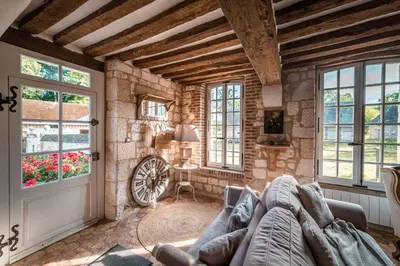 Coin salon dans l'établissement Maison du Chapelain
