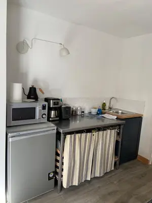 Cuisine ou kitchenette dans l'établissement B&B - Entre terre et mer