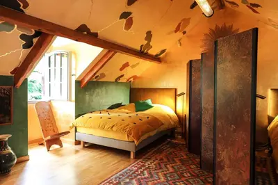 Un ou plusieurs lits dans un hébergement de l'établissement The Iflissen Pavilion - Luxury Villa