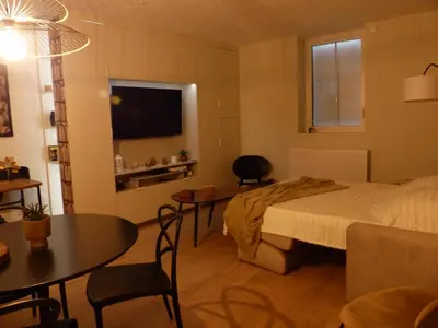 Un ou plusieurs lits dans un hébergement de l'établissement Coeur Rouennais 4P - Centre historique - Rue piétonne - Internet -Wifi