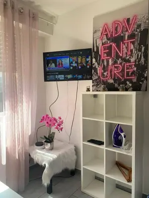 Télévision ou salle de divertissement dans l'établissement Studio à mantes