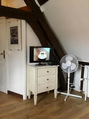 Télévision ou salle de divertissement dans l'établissement Au coin romantique Vernon Giverny