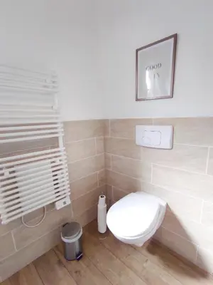 Salle de bains dans l'établissement Les Nuits Bonneuilloises Le Percheron