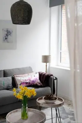 Coin salon dans l'établissement Le Terrazzo - appartement lumineux centre Eu