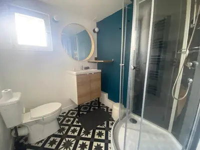 Salle de bains dans l'établissement Magnifique duplex pour huit personnes -070