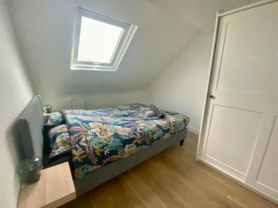 Un ou plusieurs lits dans un hébergement de l'établissement Magnifique duplex pour huit personnes -070