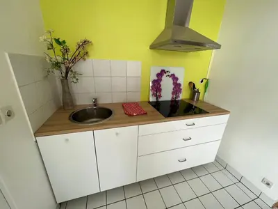 Cuisine ou kitchenette dans l'établissement Chez Virginie