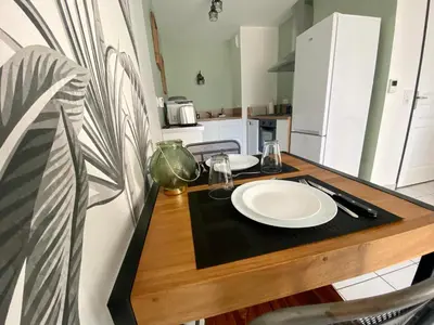 Cuisine ou kitchenette dans l'établissement le Clot Saint Clement - Logement de charme Rouen - 091
