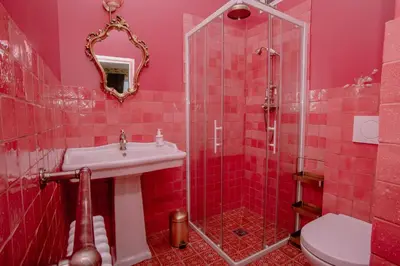 Salle de bains dans l'établissement Domaine du Chateau Vert