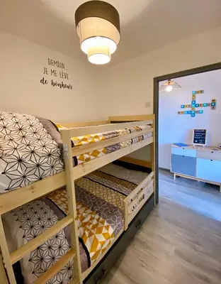 Un ou plusieurs lits dans un hébergement de l'établissement Studio Capucine - Centre ville - Jolie vue - Cosy