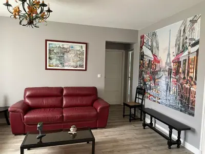 Coin salon dans l'établissement Gîte proche de Dieppe et bord de mer