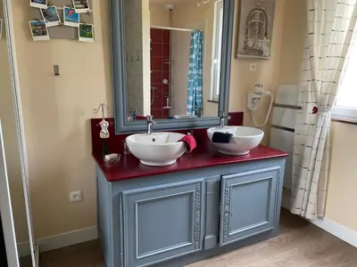 Salle de bains dans l'établissement Gîte proche de Dieppe et bord de mer