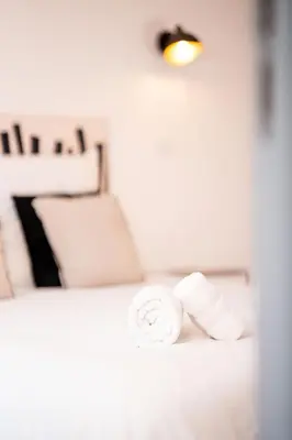 Un ou plusieurs lits dans un hébergement de l'établissement L'air Du Temps - appartement cosy au Tréport