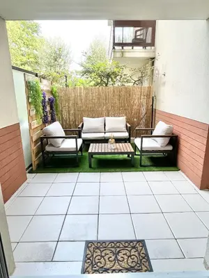 Balcon ou terrasse dans l'établissement Deux pièces cosy à La Croisette
