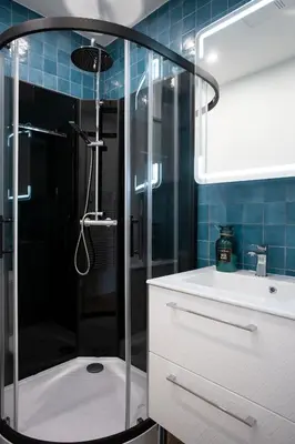 Salle de bains dans l'établissement Appartement Les Jardins de Jules Verne - Côté Mer