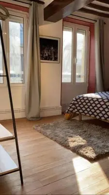 Télévision ou salle de divertissement dans l'établissement Les bords de Seine