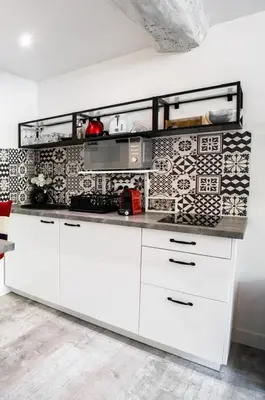Cuisine ou kitchenette dans l'établissement Good vibes à Senlis