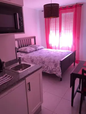 Cuisine ou kitchenette dans l'établissement Studio à 300 m de la gare de Mantes-la-Jolie