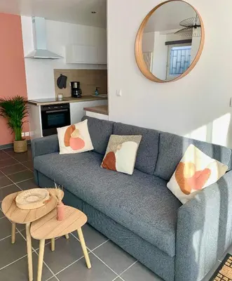 Cuisine ou kitchenette dans l'établissement Le Port-Mer - Proxy port & plage - Cosy