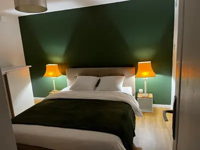 Un ou plusieurs lits dans un hébergement de l'établissement LCY Home - Superbe appartement de plain pied