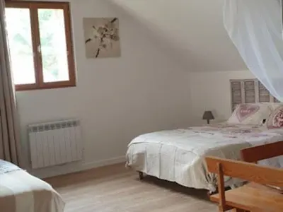 Un ou plusieurs lits dans un hébergement de l'établissement La Picardière