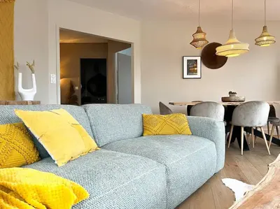 Coin salon dans l'établissement Apartment house View Rotonde, Amiens
