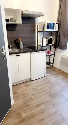 Cuisine ou kitchenette dans l'établissement Studio confortable au cœur de Rouen