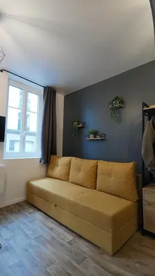 Coin salon dans l'établissement Studio confortable au cœur de Rouen