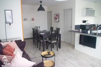 Cuisine ou kitchenette dans l'établissement Gîte de la Pâture
