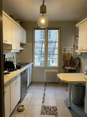 Cuisine ou kitchenette dans l'établissement Appartement sur le parvis de la cathédrale