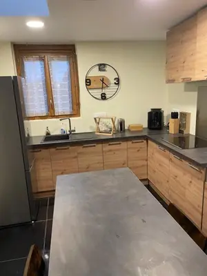 Cuisine ou kitchenette dans l'établissement Au nid d'amour
