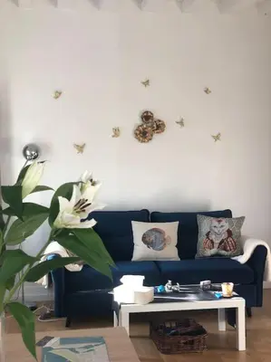 Coin salon dans l'établissement Appartement lumineux au coeur de Dieppe