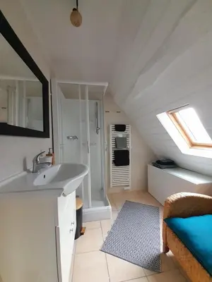 Cuisine ou kitchenette dans l'établissement Côté Château