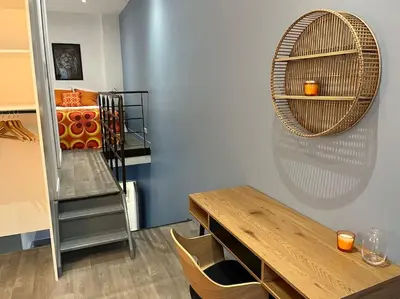 Un ou plusieurs lits dans un hébergement de l'établissement Magnifique duplex central à 2 min de la gare.