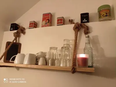 Plateau bouilloire dans l'établissement logement Mezzanine salon indépendant
