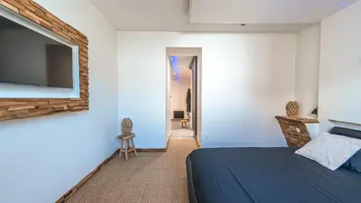 Télévision ou salle de divertissement dans l'établissement Wood 47 spa