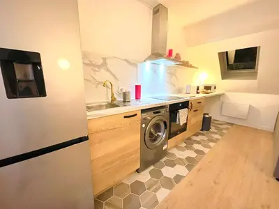 Cuisine ou kitchenette dans l'établissement La Suite ALOHA, Elegant & Cosy