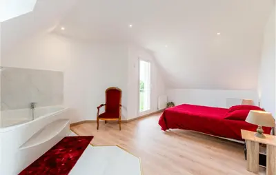 Un ou plusieurs lits dans un hébergement de l'établissement Cozy Home In Lyons-La-Forêt