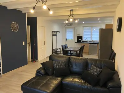 Coin salon dans l'établissement Gîte à 10 mns du Treport