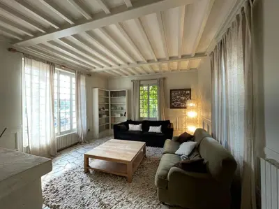 Coin salon dans l'établissement Belle maison dans un village de charme
