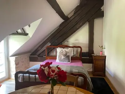 Un ou plusieurs lits dans un hébergement de l'établissement Appartement Héritage - 1 chambre 4 personnes