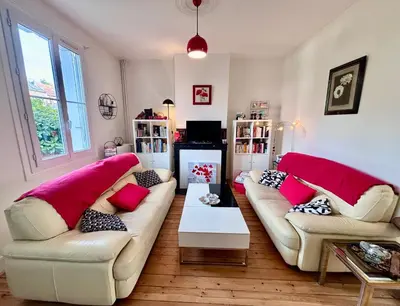 Coin salon dans l'établissement Le “Chez-nous” - Maison atypique de 90m2