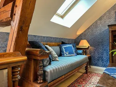 Coin salon dans l'établissement La Souveraine - Cottage - Château Le Bas Bleu