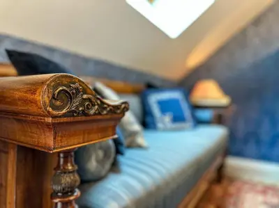 Un ou plusieurs lits dans un hébergement de l'établissement La Souveraine - Cottage - Château Le Bas Bleu