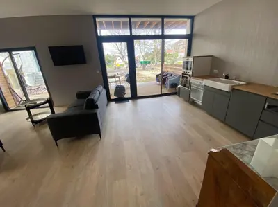 Cuisine ou kitchenette dans l'établissement Parc Beausejour Aparthotel