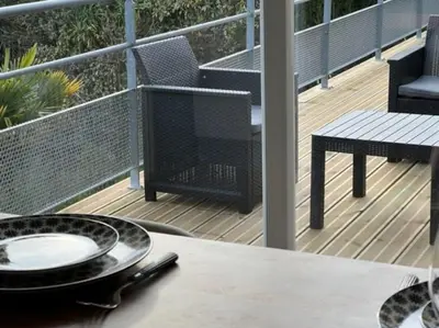 Balcon ou terrasse dans l'établissement Maison Les Géraniums