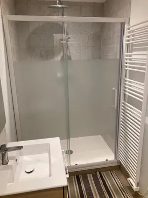 Salle de bains dans l'établissement Gite de l'épine